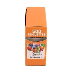 Etiquette adhésive "Joyeux Anniversaire" (x500)
