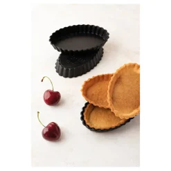 Exoglass 12 tartelettes cannelées oblongs 13x9 cm