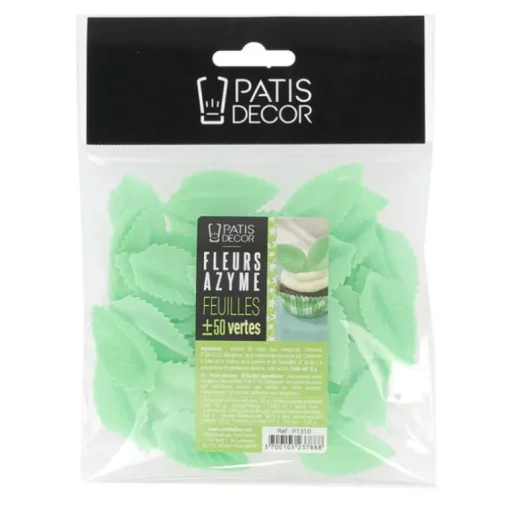 Feuille de rose azyme verte (x50)