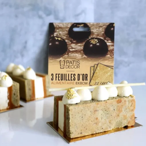Feuilles d'or alimentaire (x3)