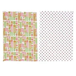 Feuilles transfert Scandinave et Coeurs assorties (x4)