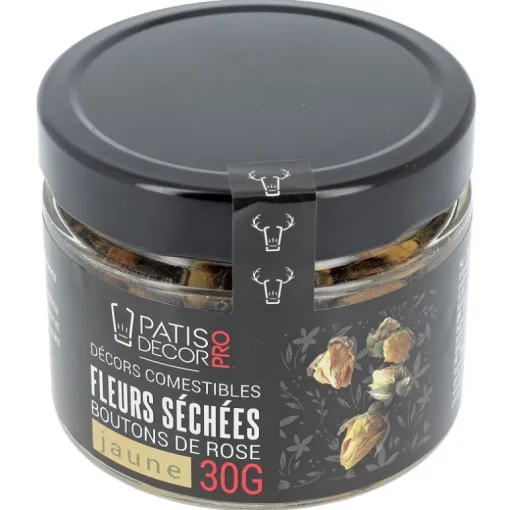 Fleurs séchées de roses jaunes 30 g