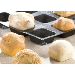Flexipan Air plaque 600x400 de 15 petits pains carrés 9,3 cm