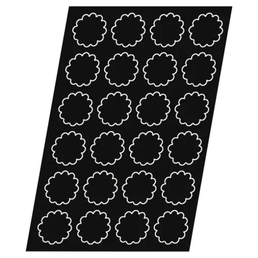 Flexipan 60x40 plaque de 24 fleurs 6,4x2,6 cm
