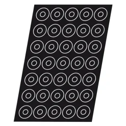 Flexipan 60x40 plaque de 60 mini-savarins 4,1x1,2 cm