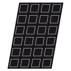 Flexipan 60x40 plaque de 35 pyramides 5x5x3,5 cm