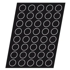 Flexipan 60x40 plaque de 40 tartelettes creuses évasées 5,8 cm
