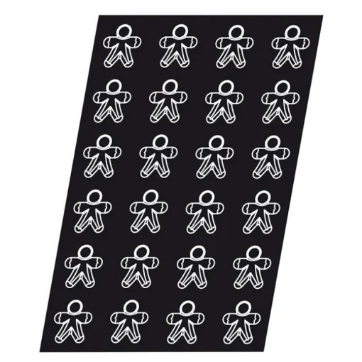 Flexipan 60x40 plaque de24 bonhommes épic 7x6,5 cm