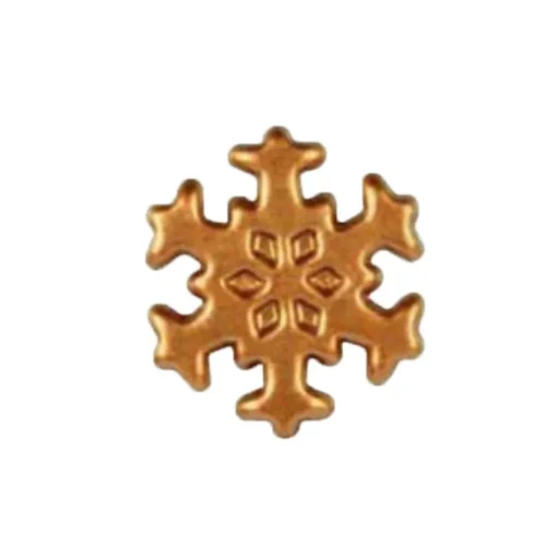 Flocon de neige bronze en Chocolat Blanc (x132)