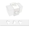 Fourreau motif coeur blanc pour ballotin 500g (x50)