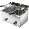 Friteuse électrique cuve emboutie 2 x 8 litres