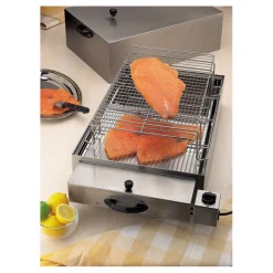 Fumoir inox  2 étages pour fumage à froid 71,5 x 41,5 x 36 cm