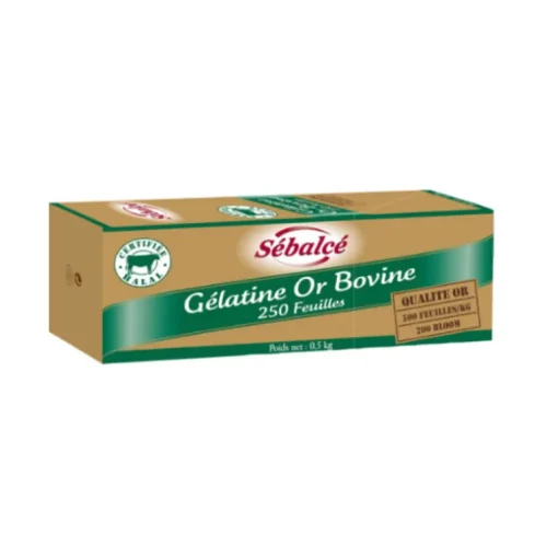 Gélatine bovine en feuilles qualité Or 500 g