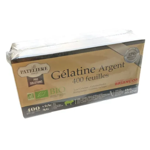 Gélatine porcine 400 feuilles bio Briançon 1 kg