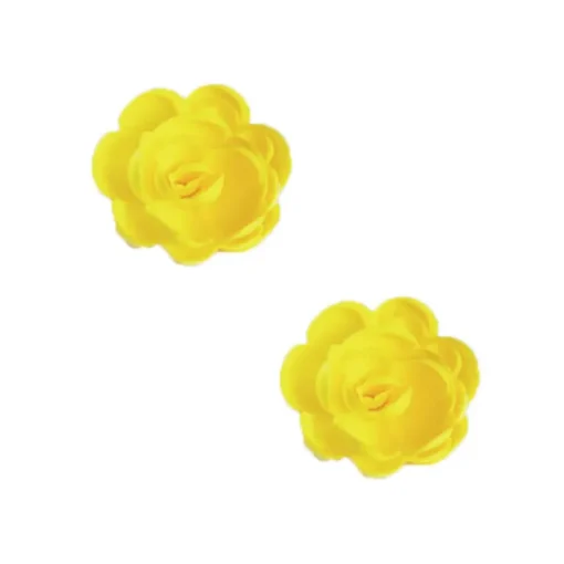 Grandes roses jaunes en azyme (x 6)