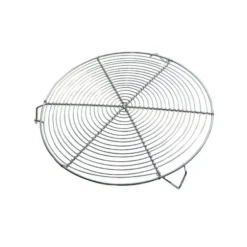 Grille à pâtisserie ronde nickelée avec pieds 28 cm