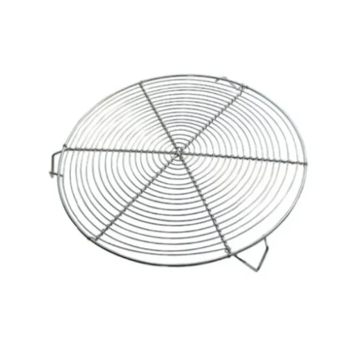 Grille à pâtisserie ronde nickelée avec pieds 28 cm
