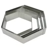 Hexagone à mousse inox ht 4,5 cm