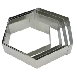 Hexagone à mousse inox ht 4,5 cm