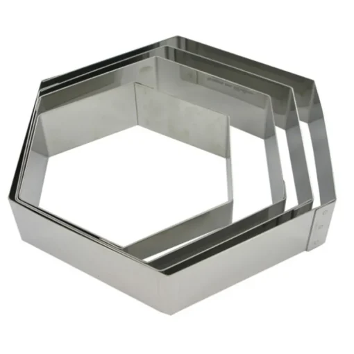 Hexagone à mousse inox ht 4,5 cm