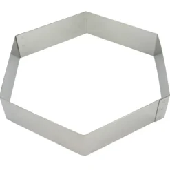 Hexagone à mousse inox ht 4,5 cm