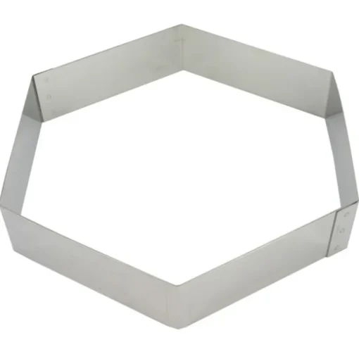Hexagone à mousse inox ht 4,5 cm