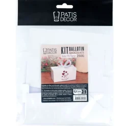 Kit ballotin chocolats blanc "Bonne fête maman"