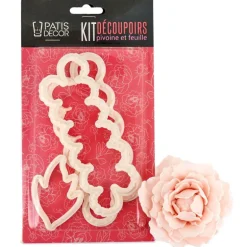 Kit découpoir pivoine et feuille