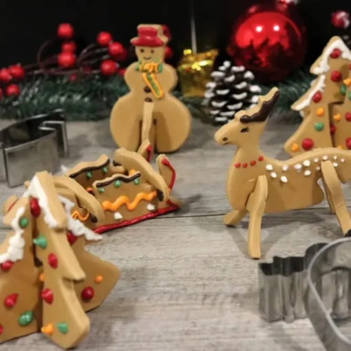 Kit emporte-pièces biscuits de Noël 3D