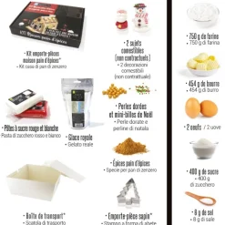 Kit Maison Pain d'Epices emporte-pièces et ingrédients