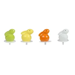 Lapins sur pique plastique assortis (x32)