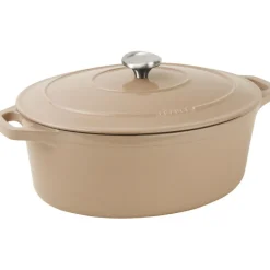 Le Chasseur cocotte ovale avec couvercle ""marron glacé"" 27 x 20 cm