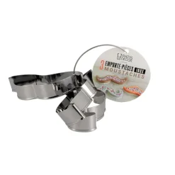 Lot de 3 emporte-pièces moustaches en inox