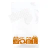 Lot sachets motif cadeaux dorés + liens - 14 x 23 cm (x10)