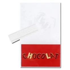 Lot sachets motif chocolat + liens - 14 x 23 cm (x10)