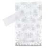 Lot sachets motif flocons de neige + liens - 14 x 23 cm (x10)