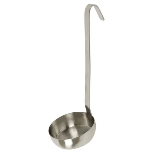 Louche inox à fond plat pour pizza 10 cm