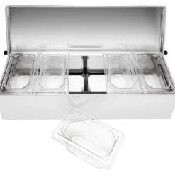 Matfer condibox avec 5 bacs GN 1/9 cristal