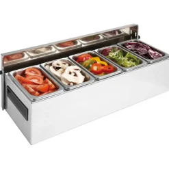 Matfer condibox avec 5 bacs GN 1/9 inox