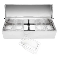 Matfer condibox avec 5 bacs GN 1/9 cristal