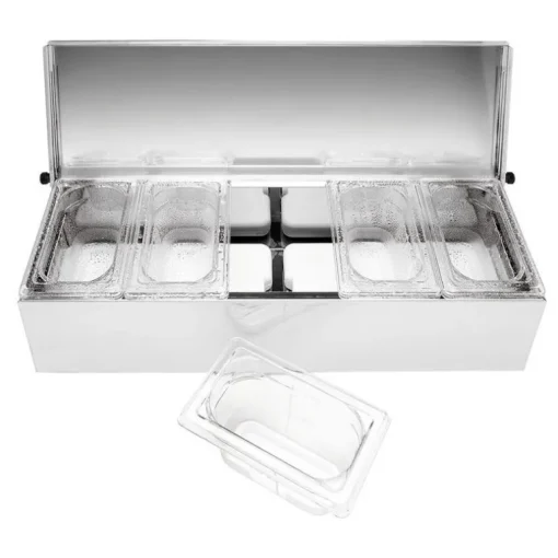 Matfer condibox avec 5 bacs GN 1/9 cristal