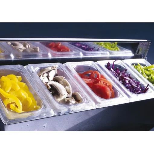Matfer condibox avec 5 bacs GN 1/9 cristal