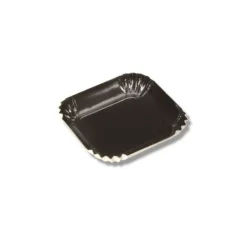 Mini assiette carton carrée noire 65 mm (x100)