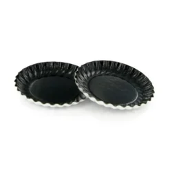 Mini assiette carton ronde noire 88 mm (x100)