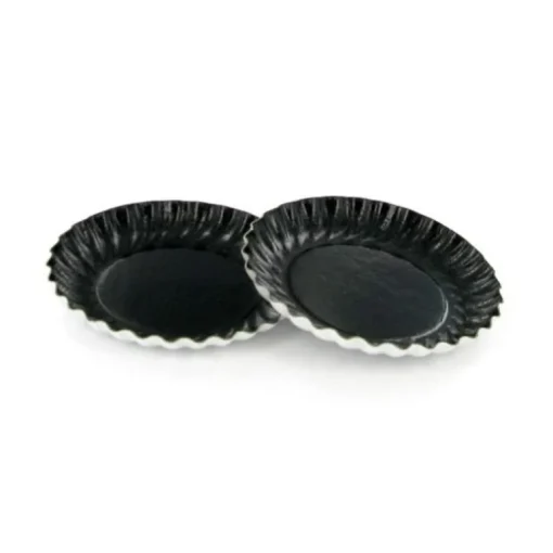 Mini assiette carton ronde noire 88 mm (x100)