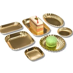 100 mini assiettes rectangle or 40 x 80 mm