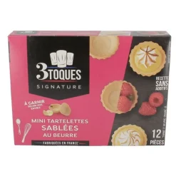 Mini tartelettes sablées au beurre (x 12)