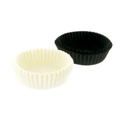 Mini-caissettes de cuisson noires et blanches (x80)