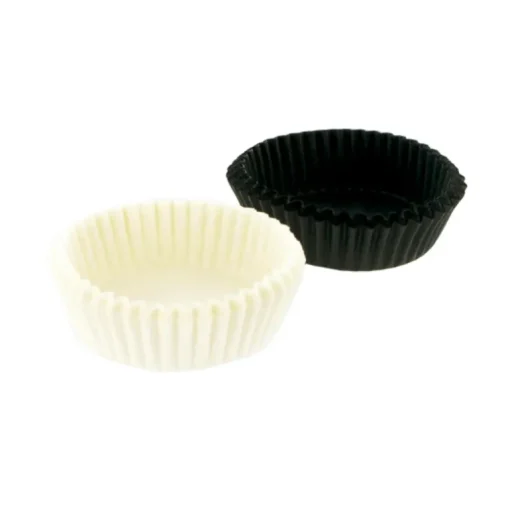 Mini-caissettes de cuisson noires et blanches (x80)
