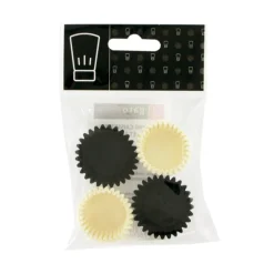 Mini-caissettes de cuisson noires et blanches (x80)